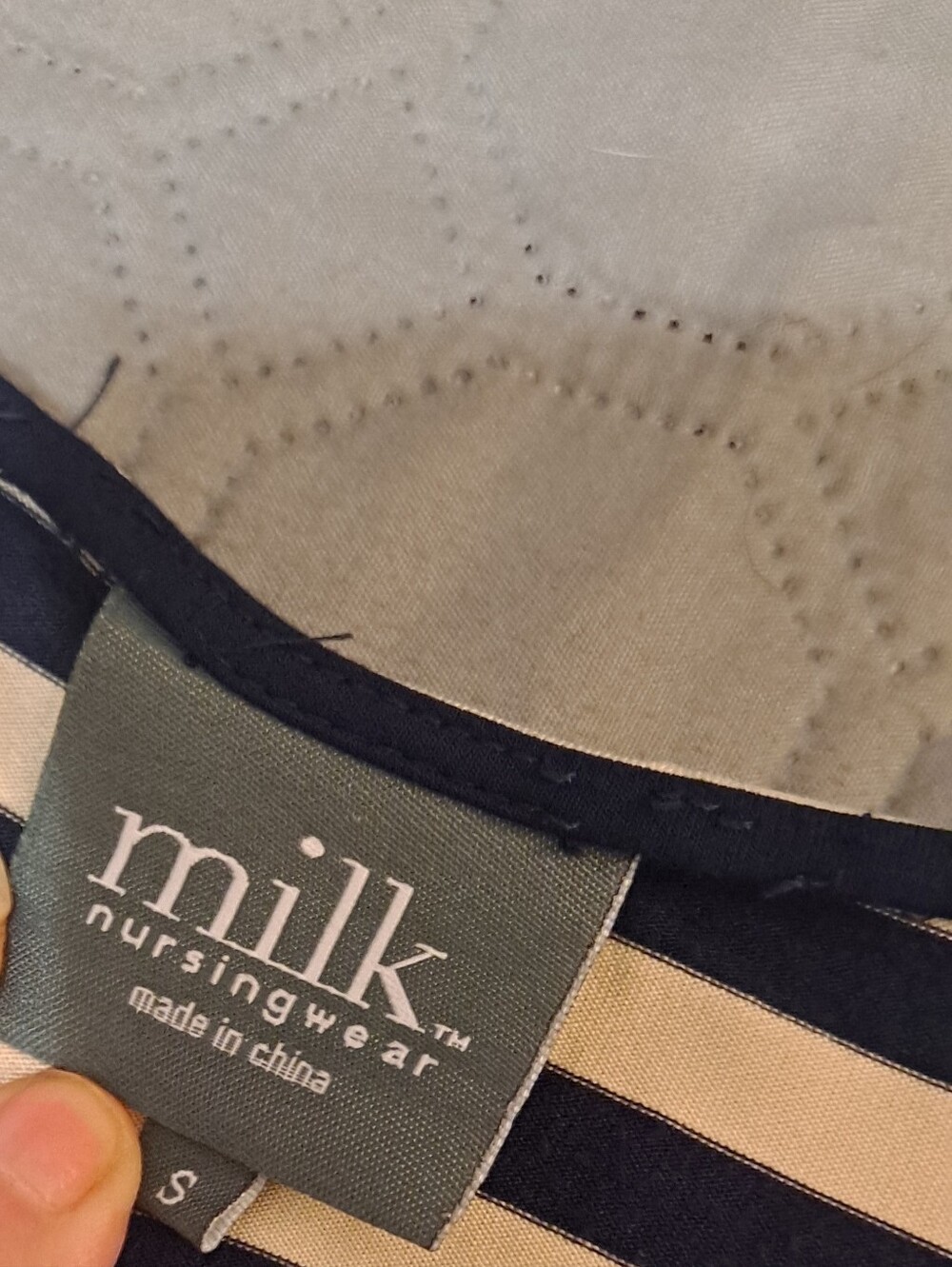 Imperfect Milk Nursingwear Striped Short-Sleeve Women’s Top Sz S - Picture 4 of 8